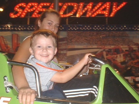 My son with his sister July 2005