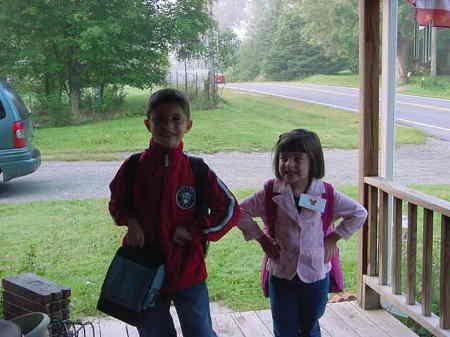 Cody and Katie 1st day of school 05