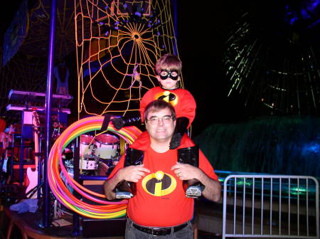 Deny & Son (David) at Disneyland Halloween Party