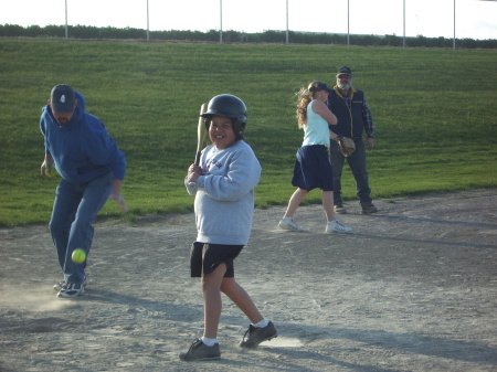 Rubi Ana playing Softball