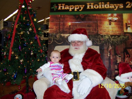 Olivia with Santa