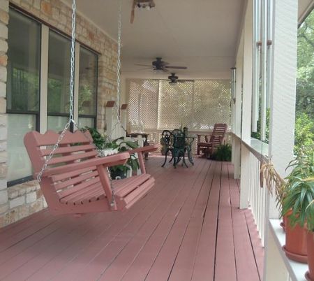 My front porch in the hills of Texas!