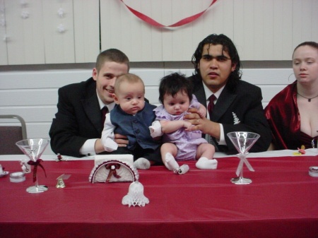 my brother,  brother in law,  neice and nephew also my sister