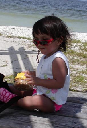 Daughter at beach in Fla 2nd birthday