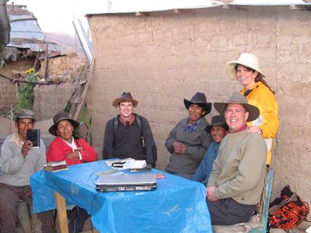 teaching the Bible to a mountain family