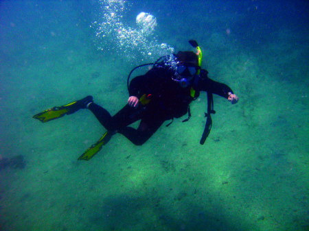 Virginia on one of her first dives