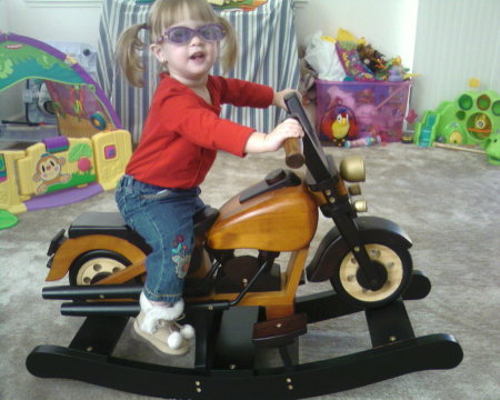 Anala's first motorcycle!
