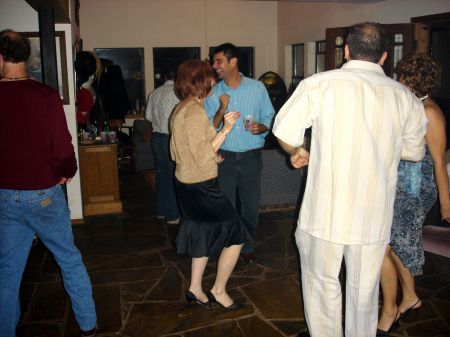 Debby and Zoran dancing at Bosnian party
