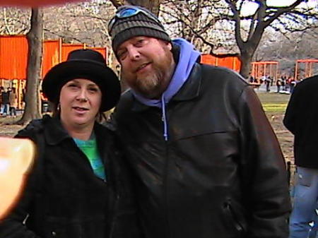 Erick & I in NYC-Central Park at Christo's The Gates display