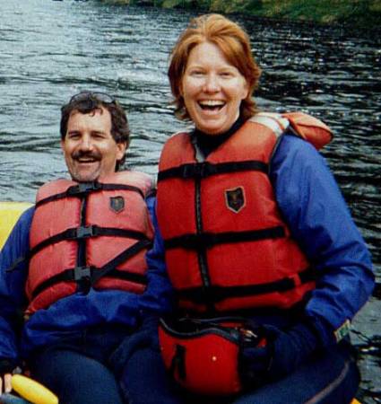 Sari and I rafting the Klamath Spring 2000