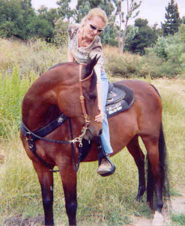 Denise and her horse in Palos Verdes - 2006