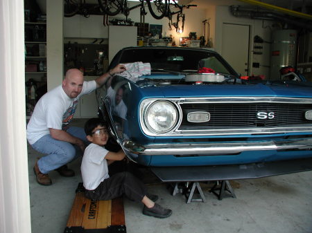 Me and my Son rebuilding the suspension