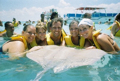 Swimming with Stinrays in Cayman Islands