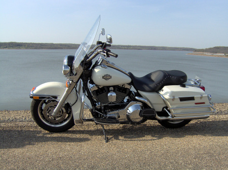The Harley at Lake Perry
