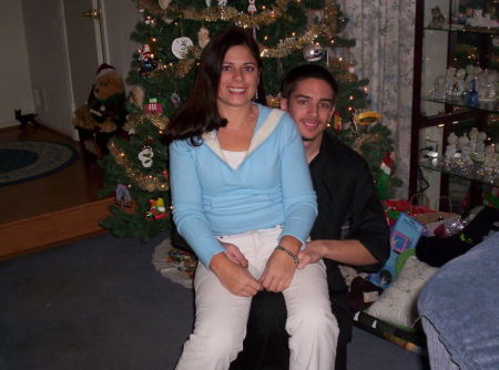 my son and I at christmas 2005