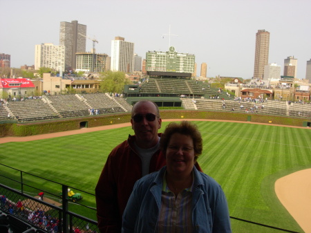 Denise and I at Wrigley Field