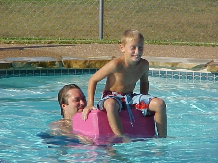 Chance and Rob in pool