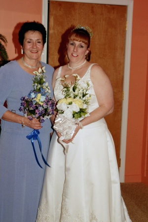 My Christian Friend and Maid of Honor and I just before I say I do...