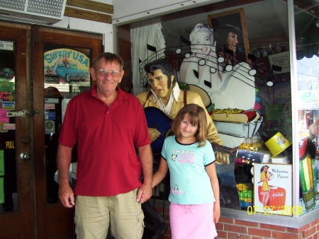 Grampa Rick, Elvis & Caylin age 11, July 2008