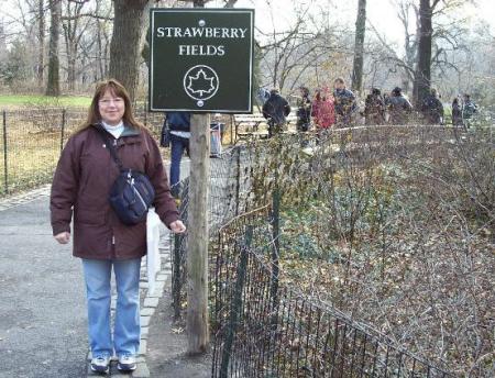 Me at Strawberry Fields - New York Christmas 2003