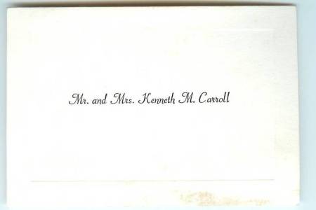 Ken Caroll's wedding