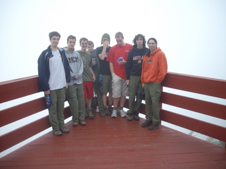 Top of San Dias peak in the clouds.