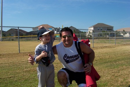 Me & my nephew in 2006 after his 1st T-ball game.