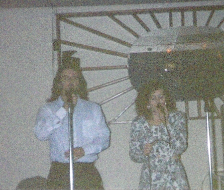 Me & Paul, my band member doing a duet