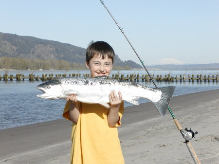 Giovanni with a nice steelhead