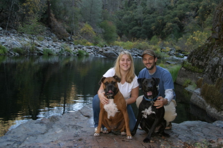 My daughter Katie, son-in-law Pat, and their "family".