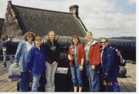 Me (on the left) and students in Edinburgh, Scotland