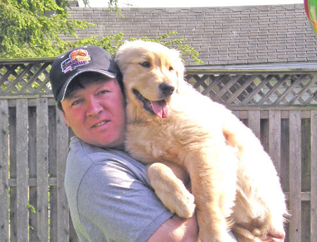 Me & Boomer as a pup. A big Pup!