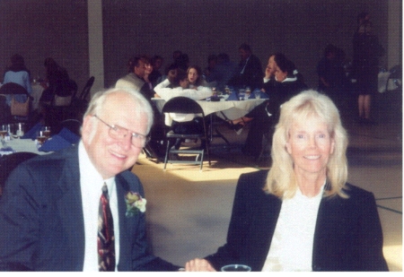 Husband James and Rosemarie at son's wedding 2005