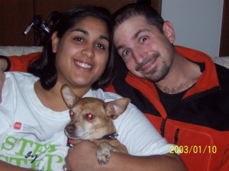 Me, my hubby(Mike)and our dog(Max)