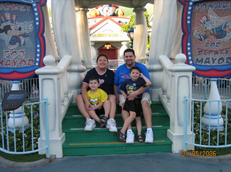 Time out for a pic in Toontown