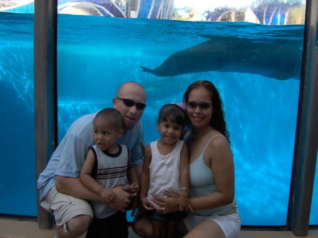 The Family at Sea World, Orlando.