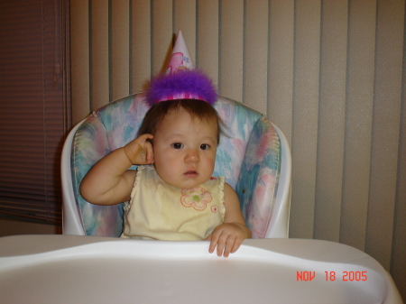 My niece Janelle on her first birthday