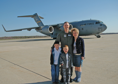 Sullivan Family w/ C-17 in Background (2005)