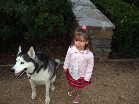 Kaitlyn with Husky