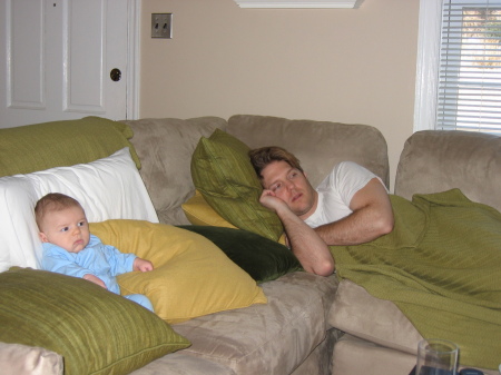 Dad and Lucas chillin