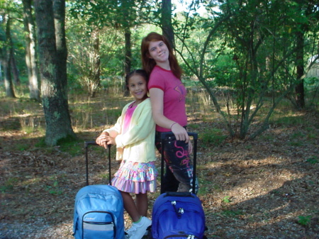 My girls Emma (7) and Annie (13) on the first day of school this year (05/06)