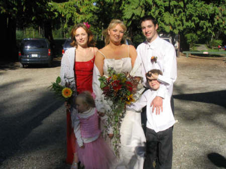 At my Wedding with my 4 children