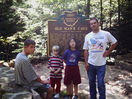 Tony, Hannah, Ian and Noah in Hocking Hills