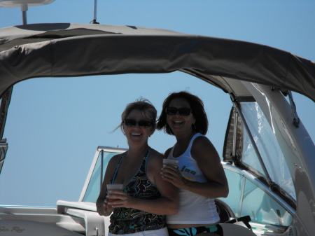My Sweety Sharon and Chrissy on our boat