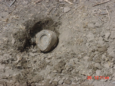 Landmine that I stepped on. Thank God it did not go off.