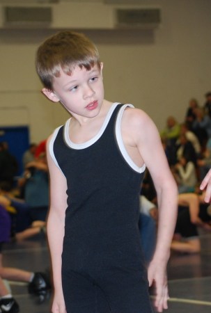 Grandson Tyler's first wrestling meet