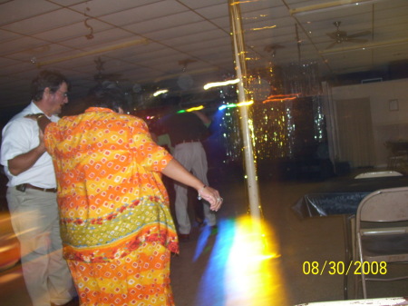 Carmen and David dancing the night away.