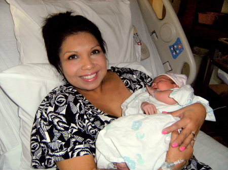 Me and my new baby girl at the hospital