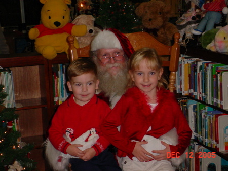 Anthony and Jordyn with Santa