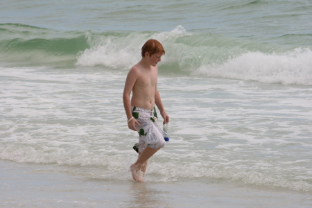 cameron on the beach